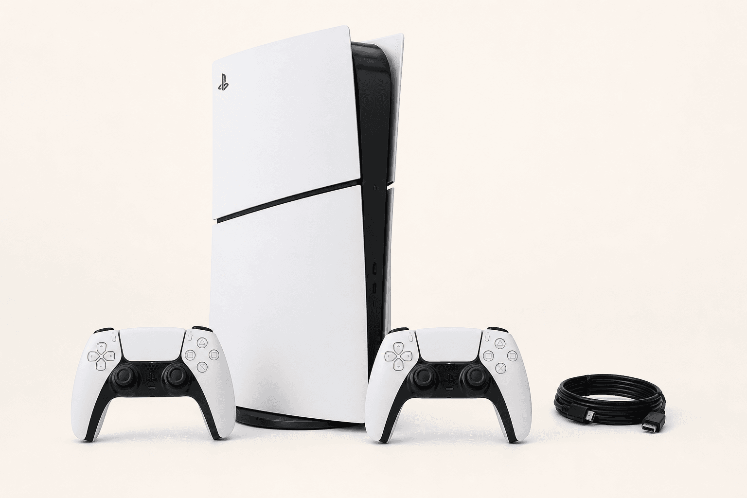 PS5 Slim rental kit with two controllers